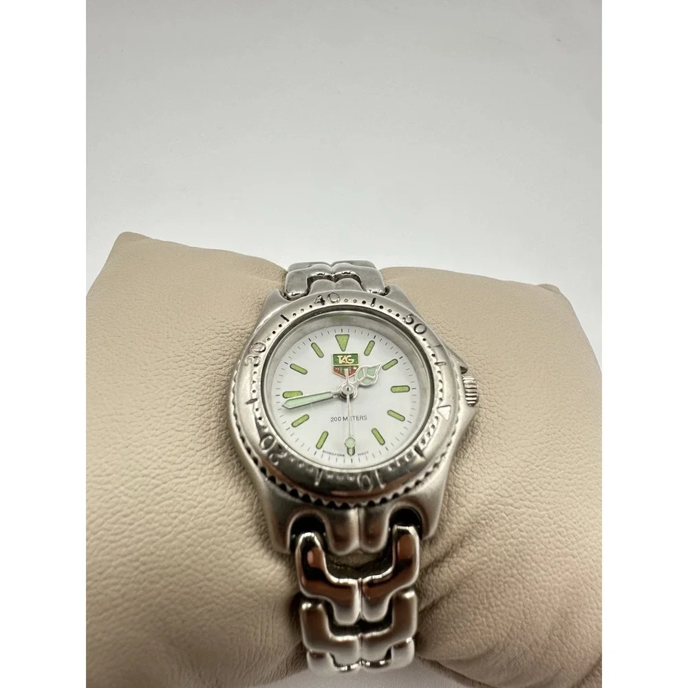 Vintage TAG Heuer Link Professional 200M Ladies Watch WT1412 - White Dial 28mm